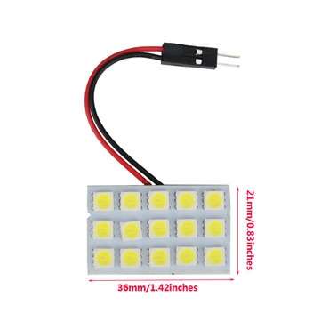 5050 15SMD Car White LED Interior Dome Door Reading Panel Light