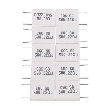50pcs BPR56 5W 0.22R 0.22 Ohm 5w Non-inductive Ceramic Cement Resistor Wirewound Resistance