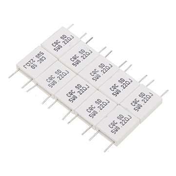 50pcs BPR56 5W 0.22R 0.22 Ohm 5w Non-inductive Ceramic Cement Resistor Wirewound Resistance