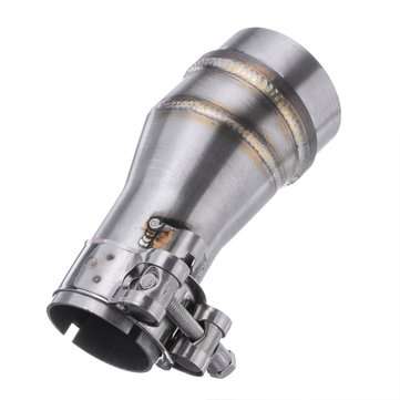 51mm To 35mm Motorcycle Stainless Exhaust Muffler Pipe Adapter Connector Polished 2``