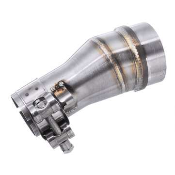 51mm To 35mm Motorcycle Stainless Exhaust Muffler Pipe Adapter Connector Polished 2``