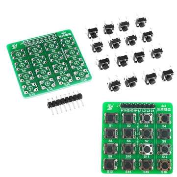 5Pcs 4X4 Matrix Keyboard Tact Touch Switch MCU Learning Board Development Board External Expansion K