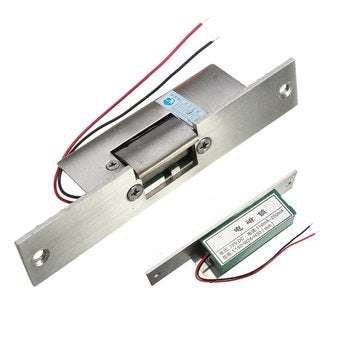 Door Electric Strike Lock  Fail Safe NO Narrow-type Electronic Control 12V DC