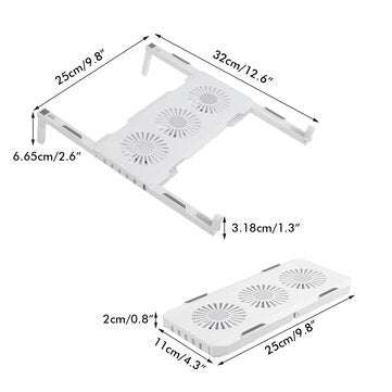 Laptop Radiator Portable Storage Three Core Fan Cooling Base RGB Light Emitting Computer Bracket