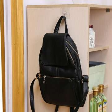 Honana HN-31 6PCs Strong Transparent Sticky Wall Hooks Hanger for Kitchen Bathroom Holder