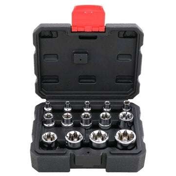 Hi-Spec 14pcs Chrome-Vanadium Steel Multifunctionl Ratchet Wrench Sockets Kit For Use in Impact Driv
