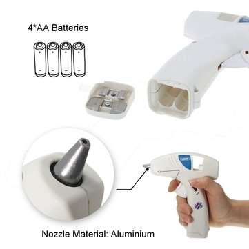 Raitool 10W Plastic Electronic Heating Hot Melt Glue White Hot Melt Glue Gun with 50Pcs Glue Stic