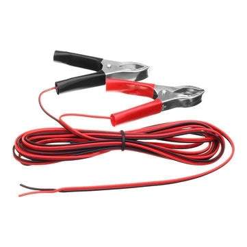 One Pair of 3m Length 3A  Red+Black Color Alligator Clip Wiring for Solar Panel