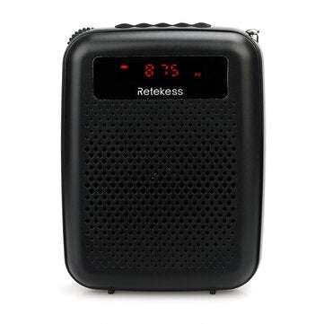 Retekess PR16R Portable Digital Display Screen FM Voice Amplifier with Recording Function and Large