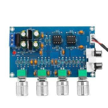 NE5532 C2-001 AC 12-24V Power 4 Channel  Adjustment Amplifier Tuning Board Preamplifier