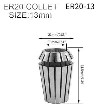 Machifit 5pcs ER16 ER20 Spring Collet 6.5-13mm Collet Chuck for CNC Milling Lathe Tool