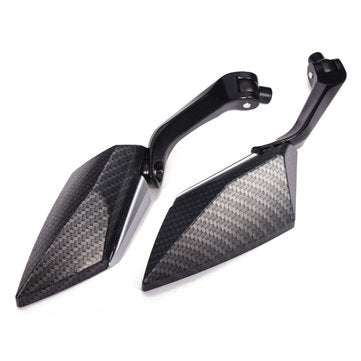 One Pair  Motorcycle Rear View Side Mirrors For Honda Yamaha Kawasaki
