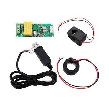 PZEM-004T 0-100A AC220 TTL Serial Communication Module Voltage Current Power Frequ... (CURRENT: 10A)