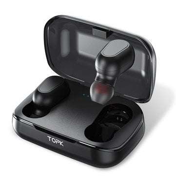 TOPK F22 TWS bluetooth 5.0 True Wireless Earphone LED Display Button Control Sports Headphones With