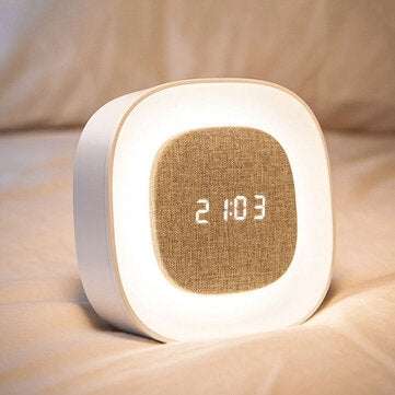 Smart X901 Bedroom Night Light Alarm Clock Touch Sensor LED Digital Snooze Clock Wake-Up Lamp From