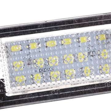 Pair 12V LED License Number Plate Lights Lamp For Audi A4 A6 S3 Q7 RS4 RS6