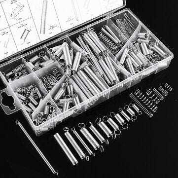 Suleve 200Pcs Steel Springs Electrical Drum Extension Tension Spring Exerciser Pressure Suit