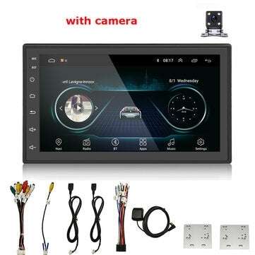 Universal 7 Inch for Android 8.1 Car Radio 1G+32G Multimedia MP5 Player 2 Di... (CAMERA: WITHCAMERA)