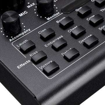 V8X PRO External Audio Mixer USB Interface Sound Card with 15 Sound Modes Multiple Sound Effects