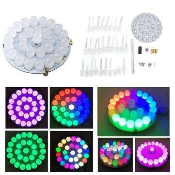 Touch Control Full Color LED Lighthouse Kit MCU Control Animation Mode Round Ring DIY Electronic Pro