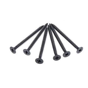 Suleve M3.5CP3 350Pcs M3.5 Cross Black Recessed Flat Head Self Tapping Ash Phosphorus Drywall Metric
