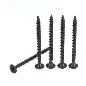 Suleve M3.5CP3 350Pcs M3.5 Cross Black Recessed Flat Head Self Tapping Ash Phosphorus Drywall Metric