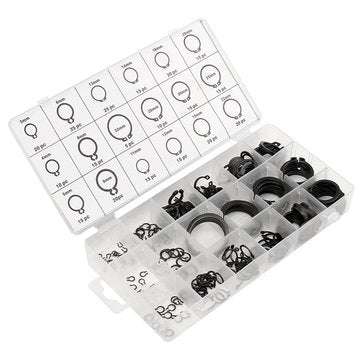 Suleve MXMR1 300Pcs 3-32mm Assorted External Circlip Snap Ring C-Clip Repairs Parts Case Box