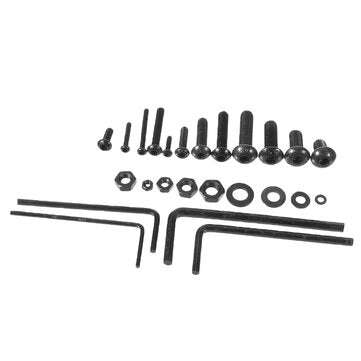 Suleve MXCH11 1220Pcs M2 M3 M4 M5 Carbon Steel Pan Head Hex Socket Screw Hex Screws Nut Assortment K