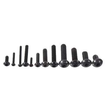 Suleve MXCH11 1220Pcs M2 M3 M4 M5 Carbon Steel Pan Head Hex Socket Screw Hex Screws Nut Assortment K