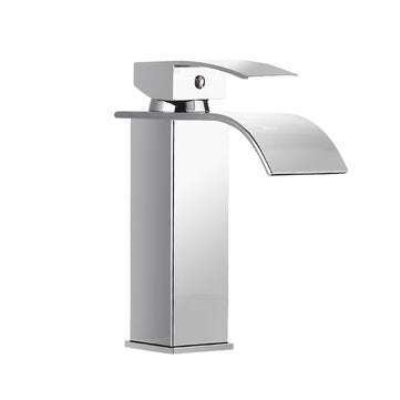 Waterfall Plating Bathroom Basin Faucet Single Lever Single Hole Hot And Cold Wash... (HEIGHT: 18CM)