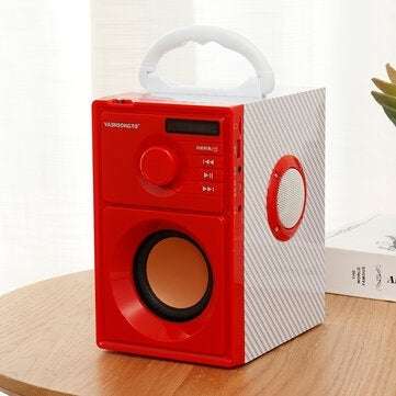 VAENSON A10 Outdoor Wireless bluetooth Speaker Stereo Wooden Subwoofer U-disk TF