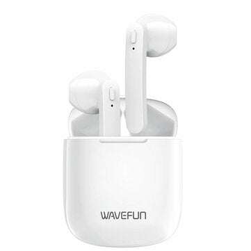 Wavefun V 1536U Wireless bluetooth Earbuds IPX5 Waterproof Half-Open Headset TWS P... (COLOR: WHITE)