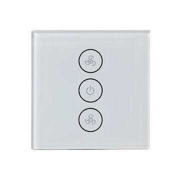 WF-FS01 Tuya Smart Fan WiFi Switch 86 Type Fan Speed Control Switch Compatible wit... (COLOR: WHITE)
