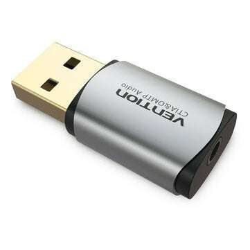 Vention CDLHO 2 in 1 Sound Card USB Audio Interface External Sound Card USB Adapt... (COLOR: SILVER)