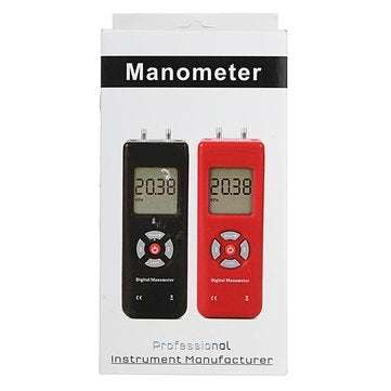TL-102 LCD Digital Manometer Differential Gauge Air Pressure Meter 10Psi Data Hold 11 Units