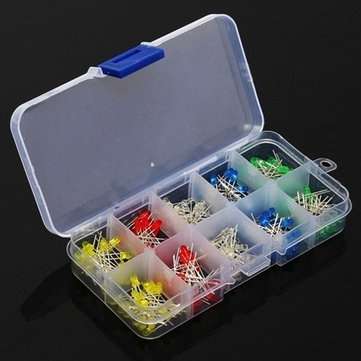 5 x 200pcs 3mm 5 colors LED Light Emitting Diode Universal LED Light Assorted Kit DIY LED Diode Set