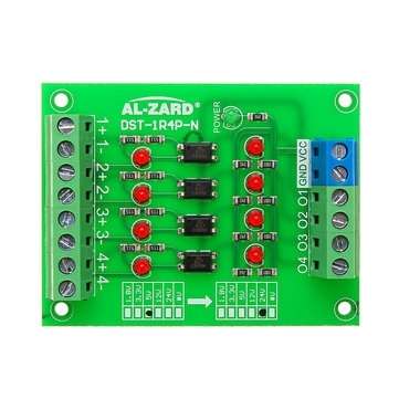 5pcs 5V To 24V 4 Channel Optocoupler Isolation Board Isolated Module PLC Signal Level Voltage Conver