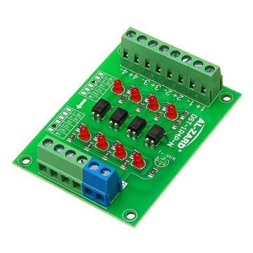 5pcs 5V To 24V 4 Channel Optocoupler Isolation Board Isolated Module PLC Signal Level Voltage Conver