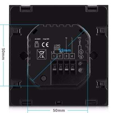 WIFI Floor Heating Thermostat 6 Period Programmable Controlling Temperature Heating Tool Touch Scree