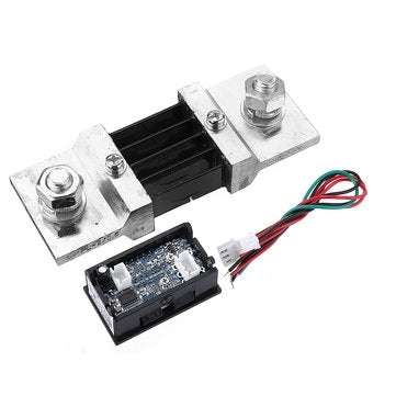 DC 0-300V 500A Voltage Current Panel Meter Digital Blue Red Dual LED Voltmeter Ammeter With 500A/75m
