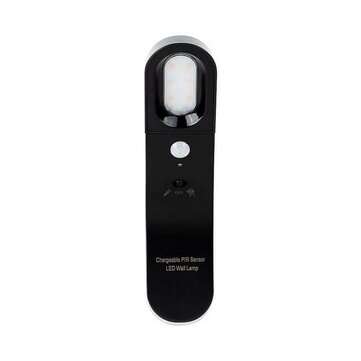 Rotatable LED Wall Light Human Body Sensor Night Li... (LIGHT COLOR: WARMLIGHT | SHELL COLOR: BLACK)