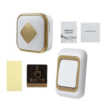 Wireless Doorbell Waterproof Transmitter + Receiver Home Wall Doorbel... (TYPE: TRANSMITTERRECEIVER)
