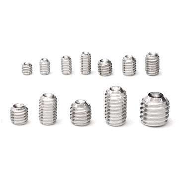 Suleve MXSS3 240Pcs M3/M4/M5/M6/M8 Stainless Steel Hex Allen Grub Screw Socket Flat Point Set Scr