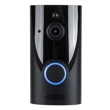 Wireless WiFi Video Doorbell Camera Intercom IR Smart Home Security Door Bell (COLOR1: BLACK)