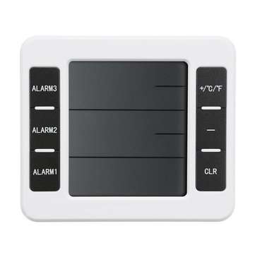 Wireless Digital Freezer Electronic Thermometer 2PC Sensor Indoor Outdoor Audible Alarm LCD Display