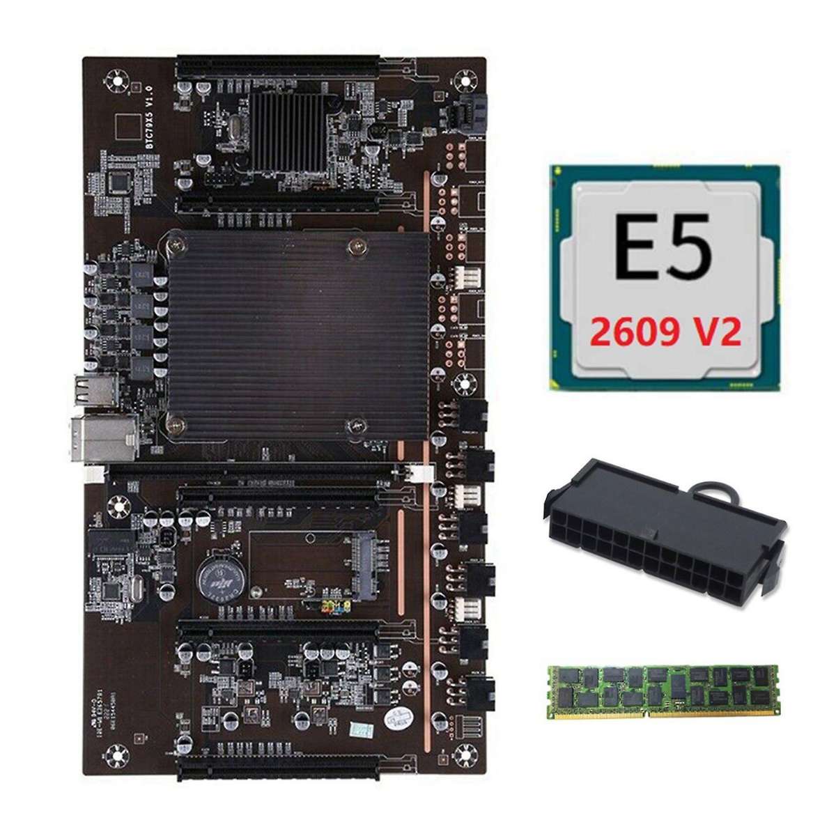 H61 X79 Btc Miner Motherboard with E5 2609 V2 Cpu+recc 4g Ddr3 Ram