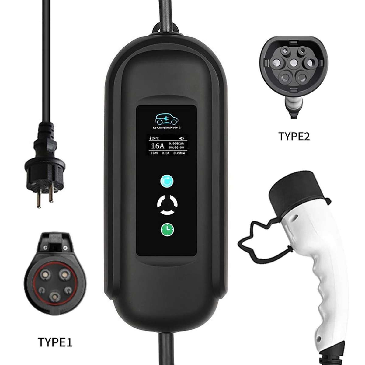 Ev Charger Cable Iec62196 Type 2 Portable Charger for All Ev Cars