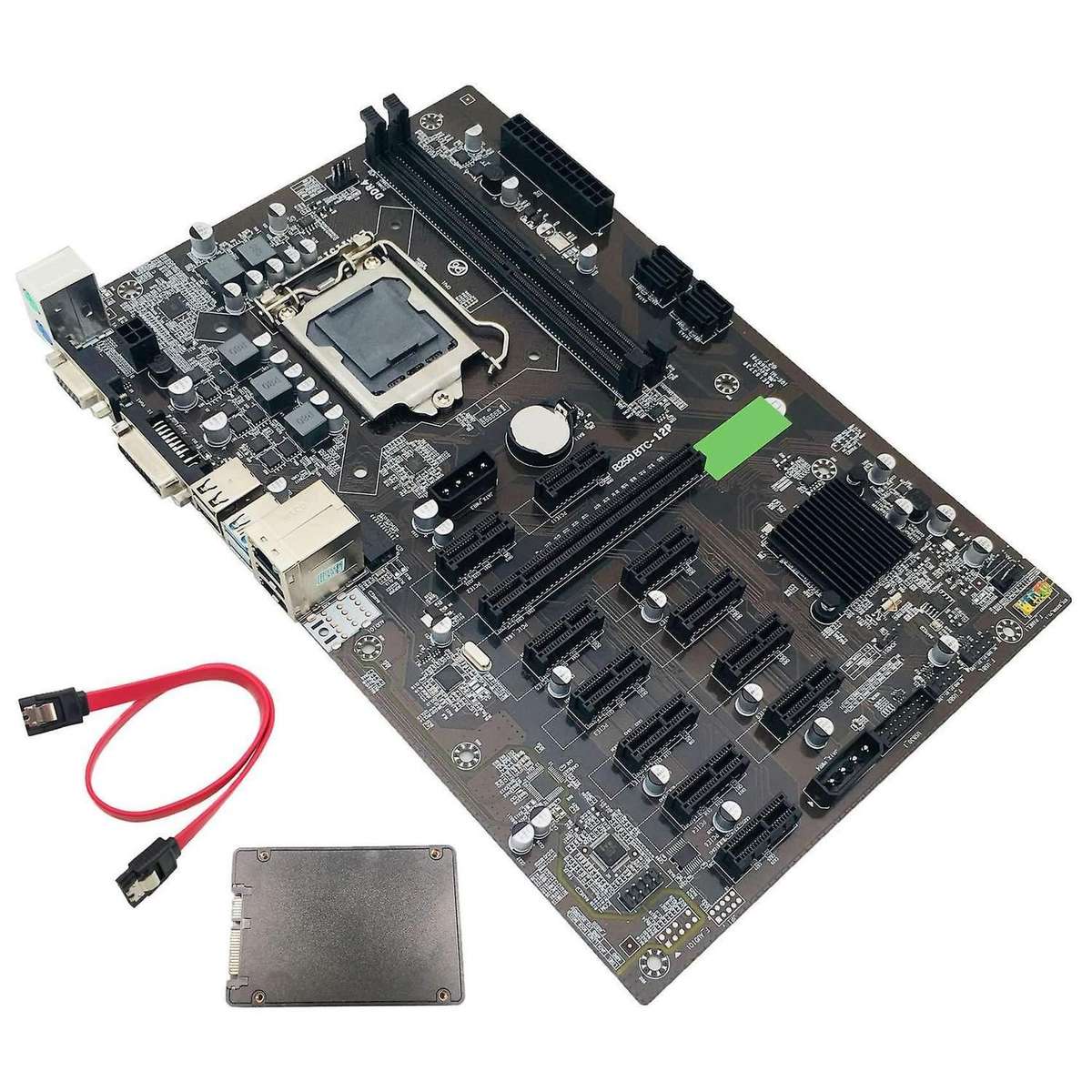 B250 Btc Mining Motherboard with 120g Ssd+sata Cable Lga 1151