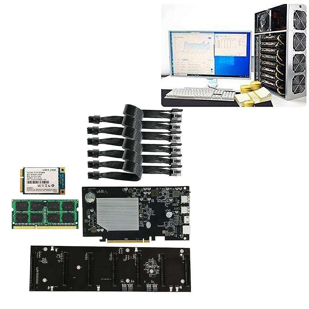 Eth-hsw2 Btc Mining Motherboard with 128g Ssd+8g Ddr3 Ram+power Cord