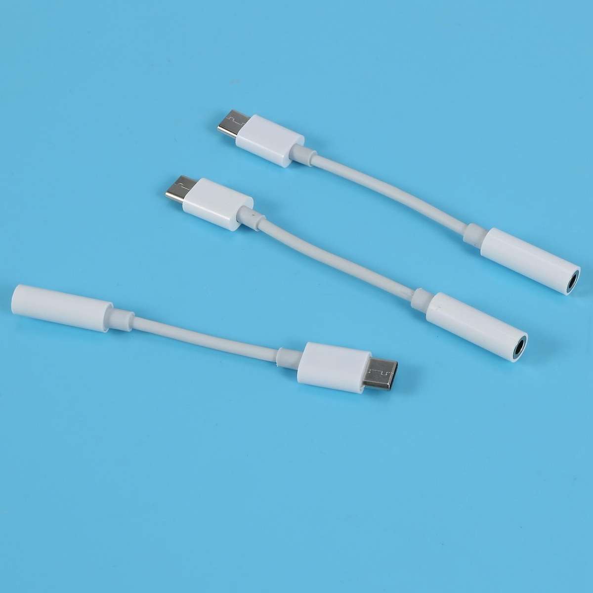 3pcs Type C to 3.5mm Headphone Audio Adapter(black)